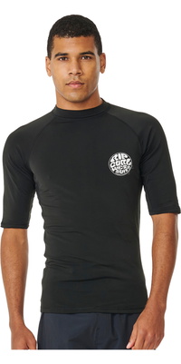 2025 Rip Curl Männer Icons UPF Brushed Short Sleeve Lycra Vest 154MRV - Black