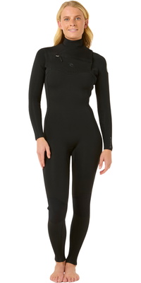 2026 Rip Curl Frauen Dawn Patrol 5/3mm Brustreißverschluss Neoprenanzug 15ZWFS - Black