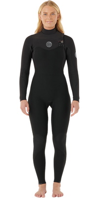 2026 Rip Curl Frauen Flashbomb 4/3mm Brustreißverschluss Neoprenanzug 16IWFS - Black