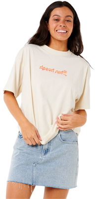 2025 Rip Curl Frauen Neon Isles Heritage Tee 0IHWTE - Bone