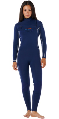 2025 Rip Curl Frauen Steph Gilmore Dawn Patrol 4/3mm Brustreißverschluss Neoprenanzug 16XWFS - Navy