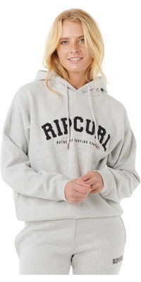 2025 Rip Curl Frauen Varsity Hoodie 08HWFL - Grey Marle / Black