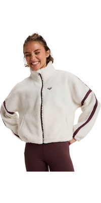 2025 Roxy Frauen Boundless Spirit Zippered Sports Sweater ERJPF03220 - Whisper White