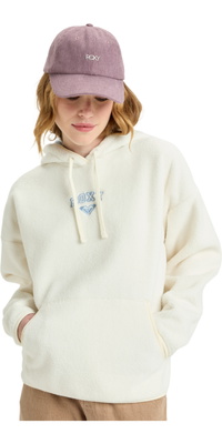 2025 Roxy Frauen Cool Calling Polar Fleece Hoodie ERJPF03221 - Egret