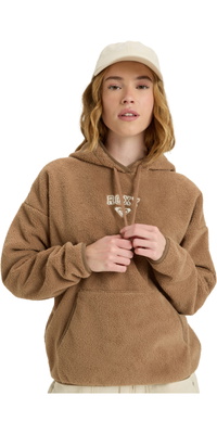 2025 Roxy Frauen Cool Calling Polar Fleece Hoodie ERJPF03221 - Woodsmoke