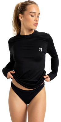 2025 Roxy Frauen Happy Waves Long Sleeve Surf Tee ERJWR03849 - Anthracite