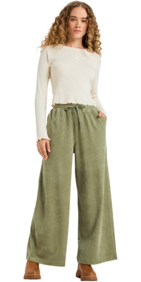 2026 Roxy Frauen Lekeitio Pant Knit ERJNP03691 - Oil Green