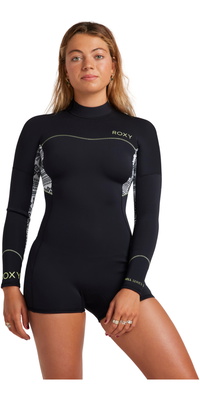 2026 Roxy Frauen Swell Series 2mm Langärmel Rückenreißverschluss Frühlingsanzug Neoprenanzug ERJW403054 - Egret Mo Rockin Vibes