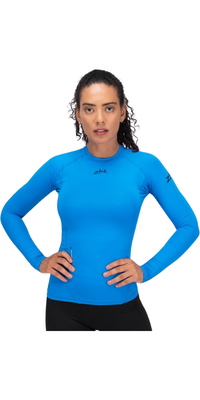 2026 Zhik Womens Eco Spandex LT Long Sleeve Baselayer Top DTP-0163-W-CYA - Cyan