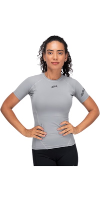 2026 Zhik Frauen Eco Spandex LT Short Sleeve Baselayer Top DTP-0167-W-PLT - Platinum