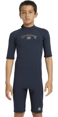 2026 Billabong Junior Absolute 2/2mm R&uuml;ckenrei&szlig;verschluss Shorty Neoprenanzug 24CW251601 - Navy