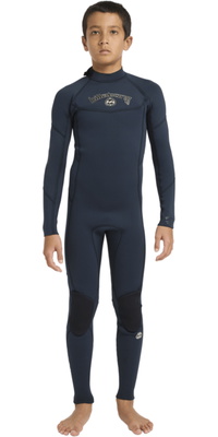 2026 Billabong Junior Absolute 3/2mm R&uuml;ckenrei&szlig;verschluss Neoprenanzug 24CW211601 - Navy