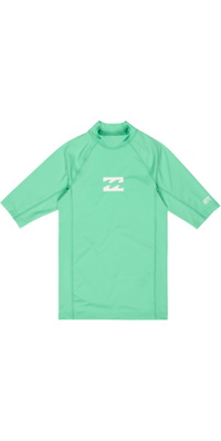 2026 Billabong Junior Waves All Day Kurzarm-Lycra-Weste EBBWR00101 - Acid Green