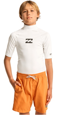 2026 Billabong Junior Waves All Day Kurzarm-Lycra-Weste EBBWR00101 - White