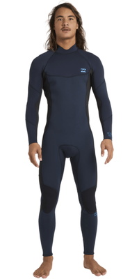 2026 Billabong Männer Absolute 3/2mm Flatlock Rückenreißverschluss Neoprenanzug 24AW211601 - Ocean