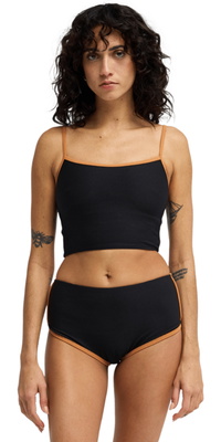 2026 Billabong Frauen Tanlines Surf Tank Bikini Top 24O171602 - Black