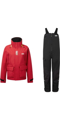 2026 Gill Frauen OS3 Coastal Cruising Sailing Suit OS34JWOS33TW  Rot / Black
