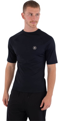 2026 Hurley Männer Slim Fit Icon Circle Kurzarm-Lycra-Weste MLEU00003 - Black