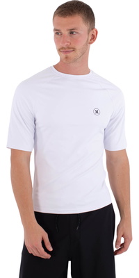 2026 Hurley Männer Slim Fit Icon Circle Kurzarm-Lycra-Weste MLEU00003 - White