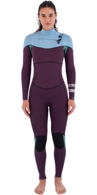 2026 Hurley Frauen Advant 3/2mm Brustreißverschluss Neoprenanzug WFS0013302 - Bonnie Blue