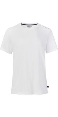 2026 Musto Frauen Evo Crew Sunblock Short Sleeve Tee 82444 - White