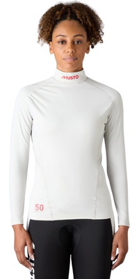 2026 Musto Frauen Flexlite Cool Long Sleeve Top 82536 - Platinum