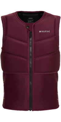 2026 Mystic Mens Star Front Zip Impact Vest 35005.230231 - Oxblood Red