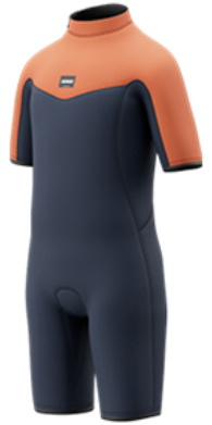 2026 Mystic Kleinkind Star 3/2mm Rückenreißverschluss Shorty Neoprenanzug 35000.260056 - Navy / Orange