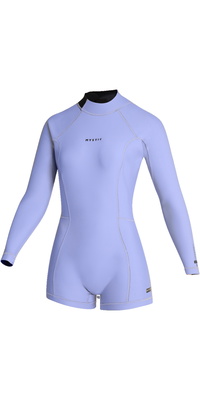 2026 Mystic Frauen Lunar 2/2mm Rückenreißverschluss Langärmel Shorty Neoprenanzug 35000.260071 - Iris Blue