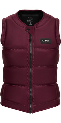 2026 Mystic Frauen Star Front Zip Wake Impact Vest 35005.240246 - Oxblood Red