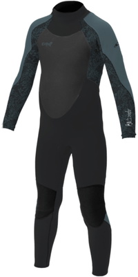 2026 ONeill Junior Epic 4/3mm Rückenreißverschluss Neoprenanzug 4216BG - Tempered Steel / Shaded Island Sky / Shade
