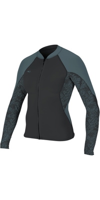 2026 ONeill Frauen Bahia 1/ 0.5mm Full-Zip-Jacke 4933 - Tempered Steel / Shaded Island Sky / Shade