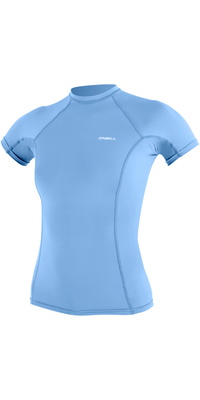 2026 O'Neill Womens Basic Skins Short Sleeve Rash Vest 5717 - Azurine