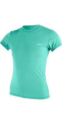 2026 ONeill Womens Basic Skins Short Sleeve Sun Shirt 5716 - Holiday