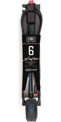 2026  Ocean And Earth  Slim Line One-Xt Light Weight  Comp  6-Fuß-Surfboard-Leash LSC60XT-BLU   Black  / Blau