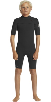 2026 Quiksilver Junior Everyday Sessions 2mm Rückenreißverschluss Shorty Neoprenanzug EQBW503025 - Black