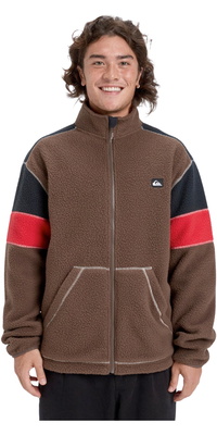 2026 Quiksilver M&auml;nner Clean Coast Block Full Zip Fleece EQYPF03065 - Chocolate Brown