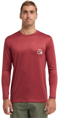 2026 Quiksilver M&auml;nner DNA Surf Tee Langarm-Lycra-Weste AQYWR03139 - Burnt Russet