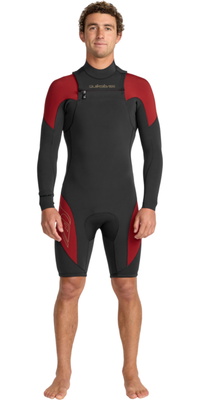 2026 Quiksilver Männer Mercury 2/2mm Brustreißverschluss Langärmel Frühlingsanzug Neoprenanzug 25AW243501 - High Risk Red