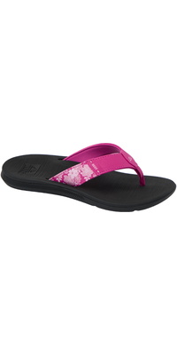 2026 Reef Frauen Santa Ana Sandals CJ8827 - Fuchsia Red / Black