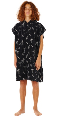 2026 Rip Curl Junior Gemischtes Kapuzen- Poncho -Handtuch 008BTO - Black