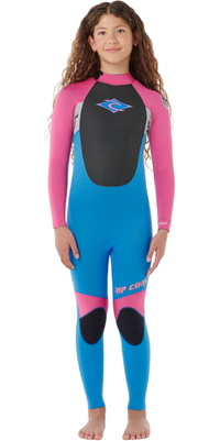 2026 Rip Curl Junior Omega 4/3mm R&uuml;ckenrei&szlig;verschluss Neoprenanzug 13OBFS - Pink