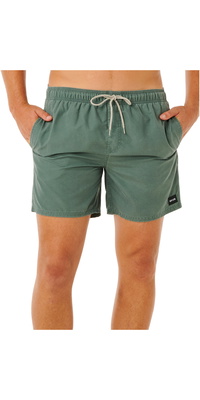 2026 Rip Curl Mens Offset Washed 16 Volley Boardshorts 0ENMBO - Moss