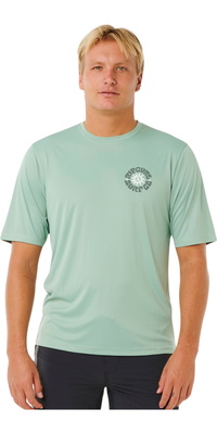 2026 Rip Curl Männer Pacific Rinse Surflite UPF Kurzarm-Lycra-Weste 16ZMRV - Aloe