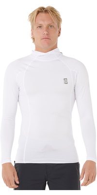 2026 Rip Curl M&auml;nner Suche UPF Performance Kapuzen-Langarm-Lycra-Weste 16IMRV - White