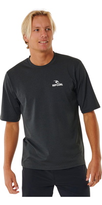 2026 Rip Curl M&auml;nner Stack UPF Kurzarm-Lycra-Weste 167MRV - Black Marle