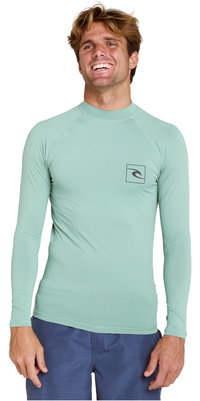 2026 Rip Curl Mens Streamline UPF Long Sleeve Rash Vest 171MRV - Aloe