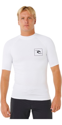 2026 Rip Curl Mens Streamline UPF Short Sleeve Rash Vest 172MRV - White