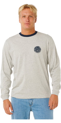 2026 Rip Curl Männer -Neoprenanzug Icon Langarm-T-Shirt 104MTE - Grey Marle