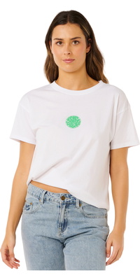 2026 Rip Curl Frauen Icons Of Surf Relaxed Tee 0EGWTE - Optical White
